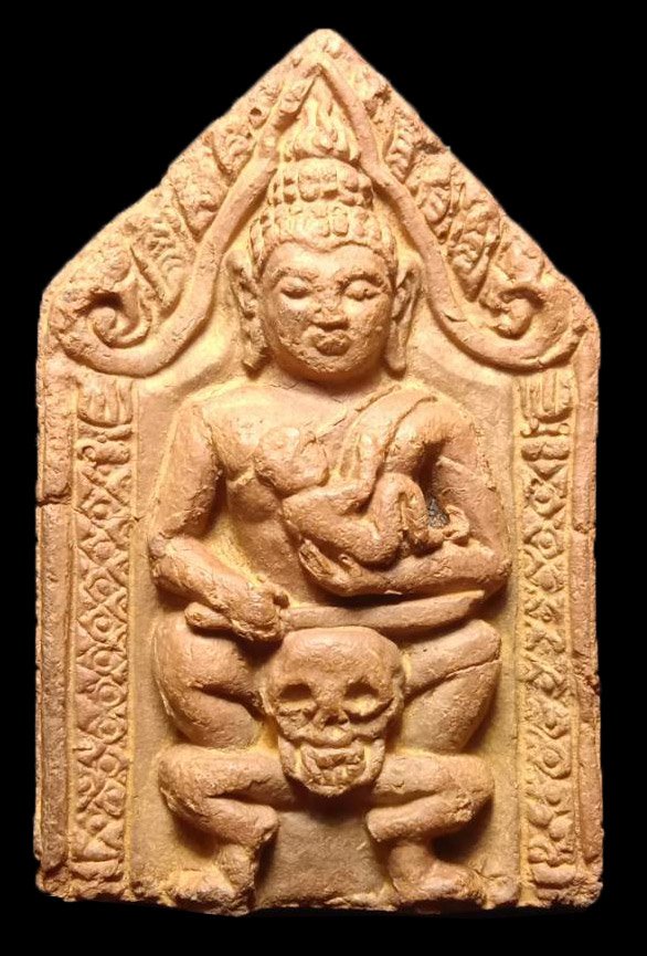 301439 พระขุนแผนนั่งโหงพราย ปี2500-2513 เนื้อดินผสม ทรายเสก ล.พ.กวย  วัดโฆสิตาราม จ.ชัยนาท