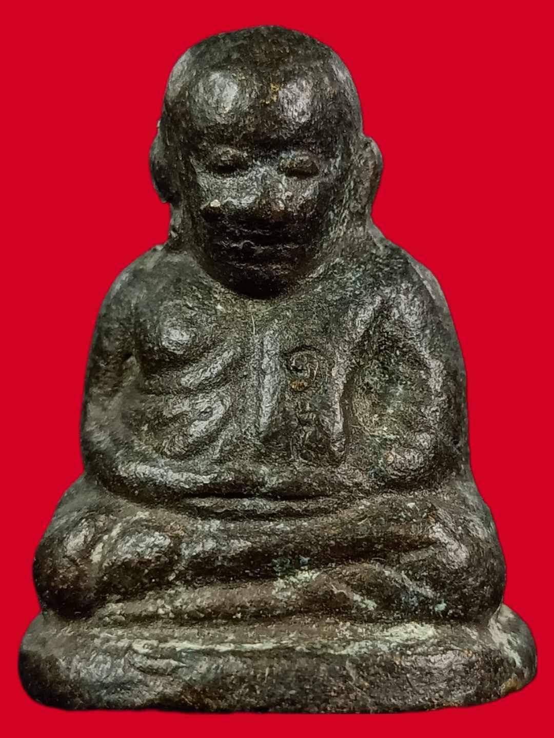 301490 หลวงพ่อเงิน รุ่นปืนแตก  ปี 2528 วัดคงคาราม  พิมพ์นิยมเศียรโต  กรรมการอุลง จ.พิจิตร