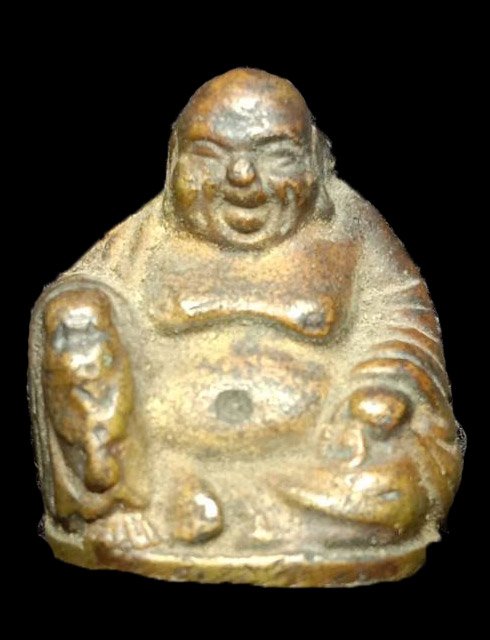 301481 พระสังกัจจายน์ ก้นอุดกริ่ง ปี2512 เนื้อโลหะผสม  ล.พ.กวย, ล.พ.พรหม, ล.ป.โต๊ะฯ ปลุกเสก วัดชิโนรส  จ.กรุงเทพฯ