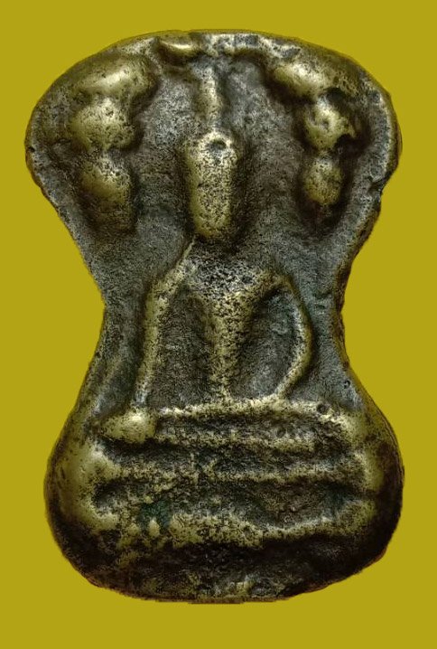 301485 พระมเหศวร ปี2473  เนื้อทองเหลือง ล.พ.โบ้ย วัดมะนาว จ.สุพรรณบุรี