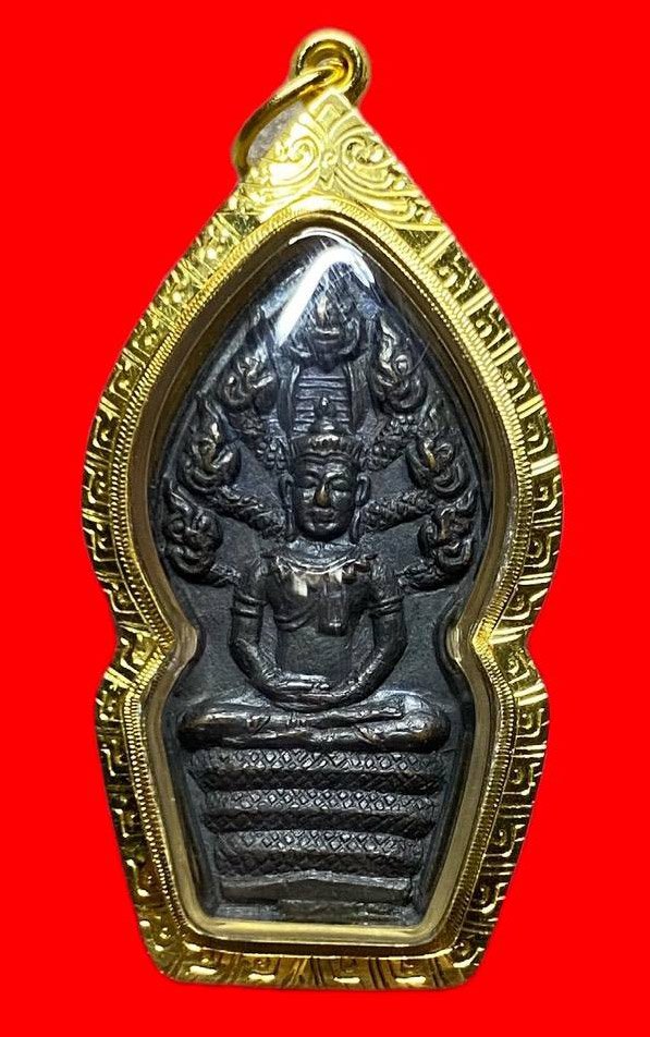 308319 หลวงปู่ทิม  วัดละหารไร่  ปรกเอวคอด  ปี2517 จ.ระยอง เนื้อทองแดง 