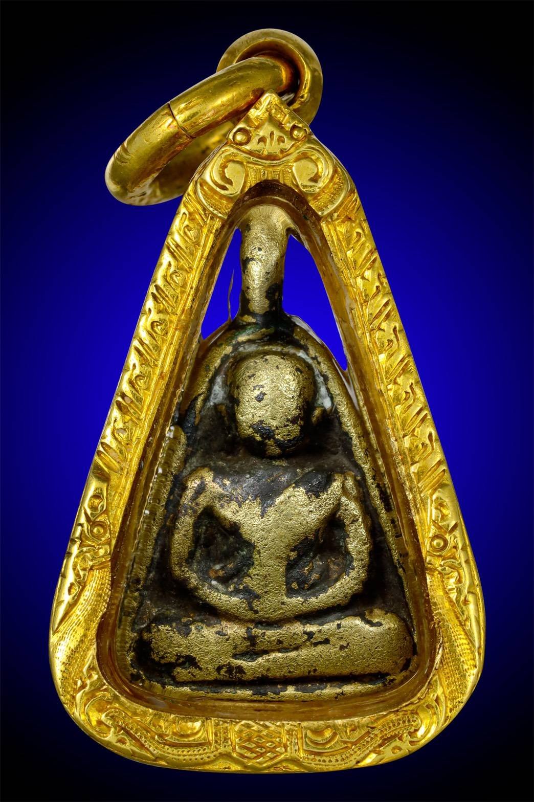 297170 เหรียญหล่อหลวงพ่อเงิน  วัดบางคลาน  พิมพ์จอบเล็กแข้งตรง  เนื้อโลหะผสม จ.พิจิตร