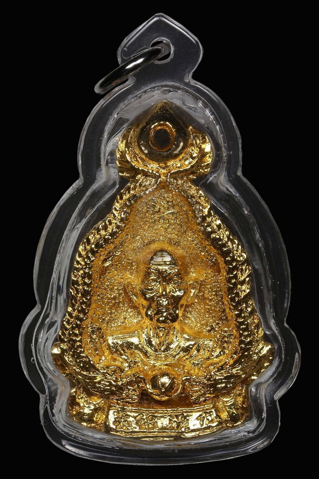  296539 รูปเหมือนมังกรคู่ อาแปะโรงสี(โง้วกิมโคย) หลังยันต์ฟ้าประทานพร เนื้อกระไหล่ทอง(นิยม) ปี2523 จ.ปทุมธานี 