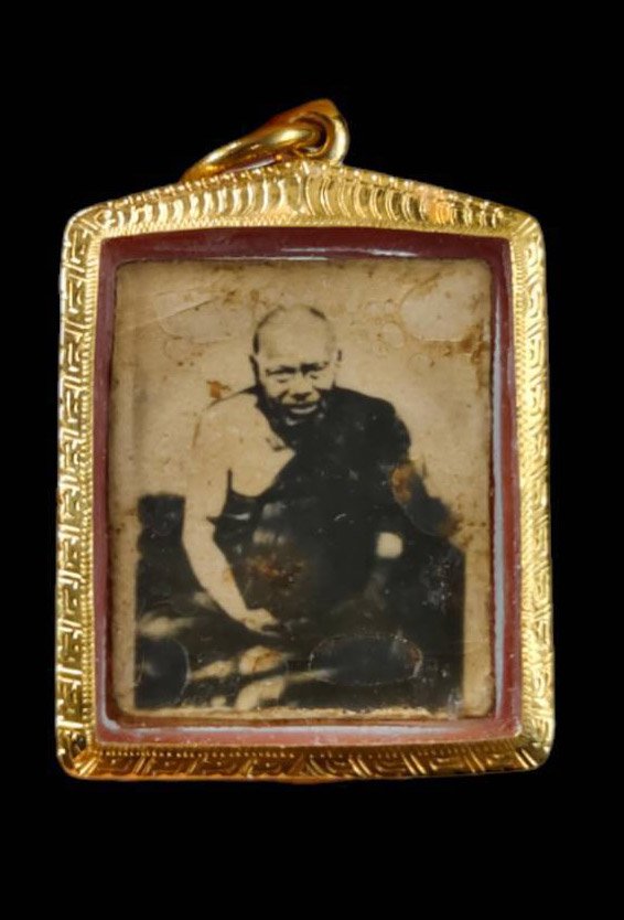 303026 รูปถ่ายหลวงพ่อปาน พุทธศักราชปี 2460 วัดมงคลโคธาวาส (วัดบางเหี้ย) จ.สมุทรปราการ