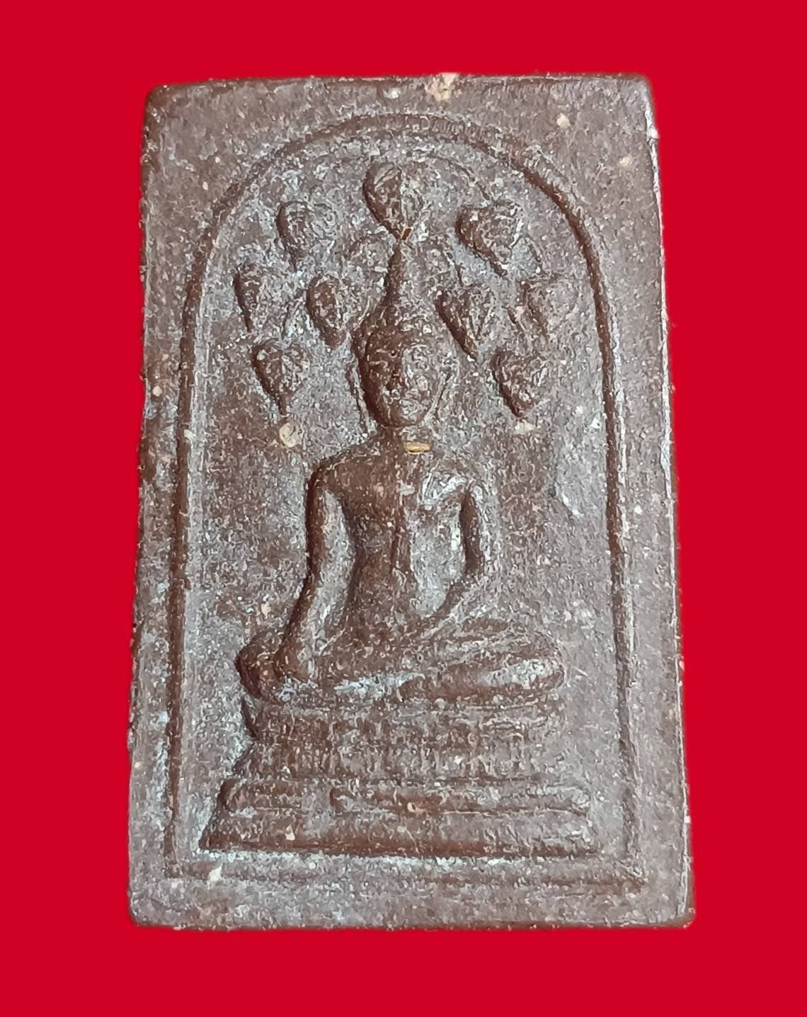 303061 พระสมเด็จปรกโพธิ์ 9 ใบ  หลังยันต์พุทธะสังมิ  เนื้อผงน้ำมันผสมว่าน  ปี2515 หลวงพ่อกวย  วัดโฆสิตาราม จ.ชัยนาท