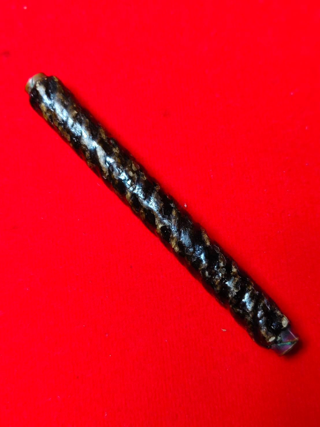 303100 ตะกรุดโสฬสมงคล  หลวงพ่อทองสุข  วัดสะพานสูง  เนื้อทองแดง จุ่มรัก  ปี 2510 - 2520 จ.นนทบุรี