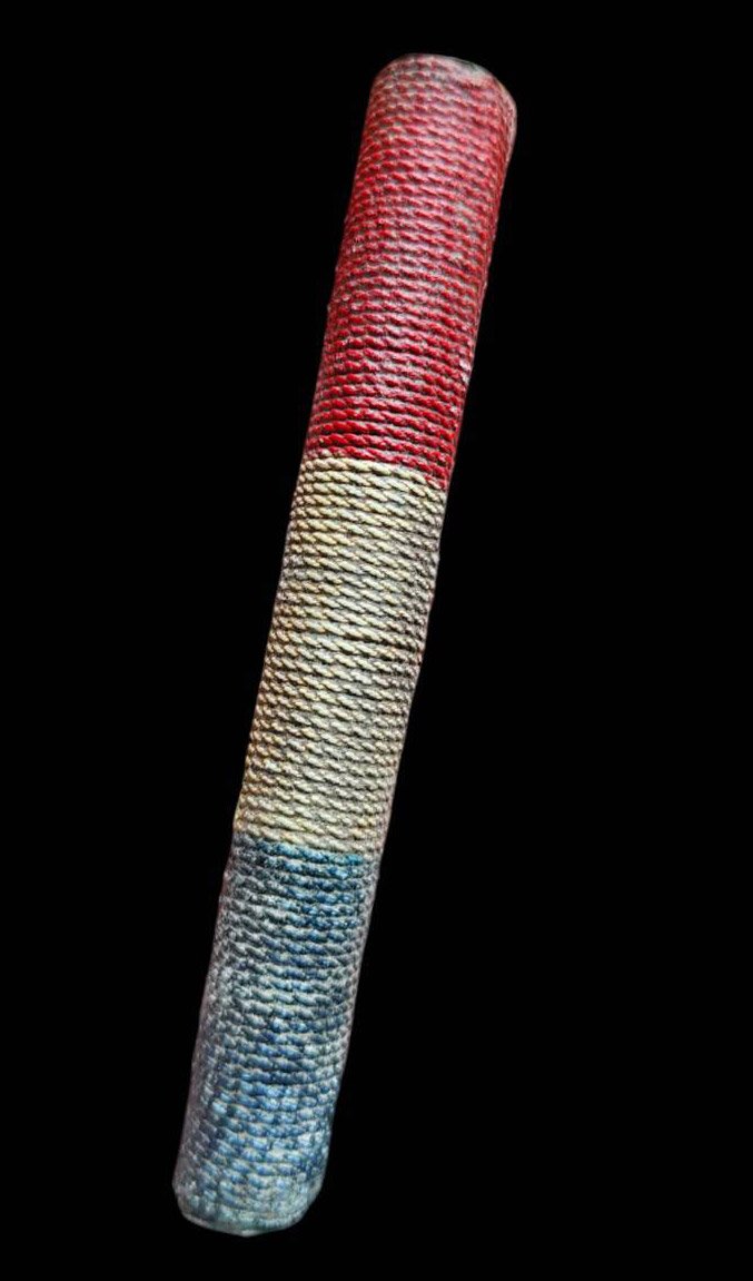 303183 ตะกรุดลายธงชาติ หลวงพ่อทบ เนื้อทองแดง พุทธศักราช 2500-2510 วัดพระพุทธบาทเขาน้อยชนแดน จ.เพชรบูรณ์