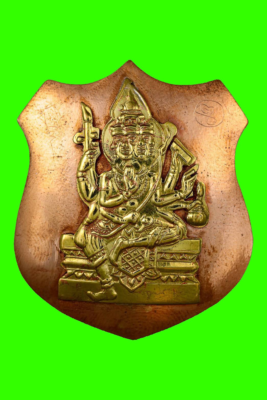 296493 เหรียญเจ้าพ่อปู่ยี่กอฮง เนื้อ เงินลงยา รุ่น big win พ. ศ. 2563 หลวงพ่อแถมวัดช้างแทงกระจาด จังหวัดเพชรบุรี