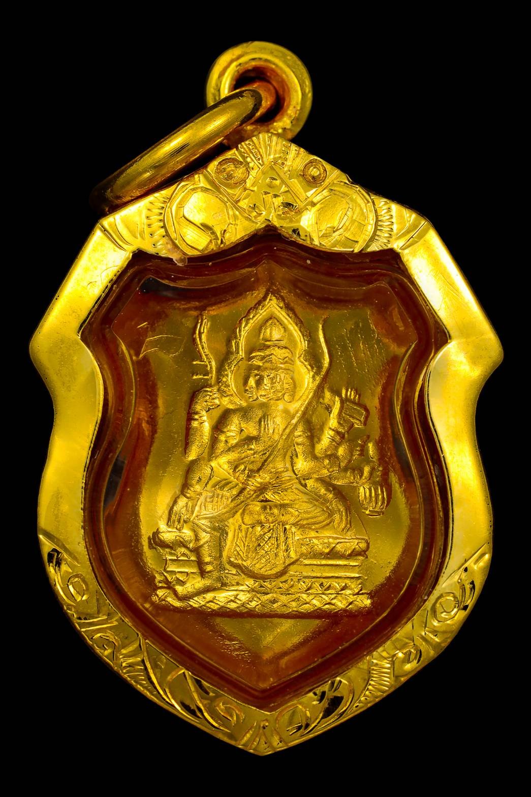  296522 พระกริ่งล้มลุก หลวงพ่อเกษม เขมโก เนื้อทองคำ ปี 2537 สำนักสุสานไตรลักษณ์ จังหวัดลำปาง