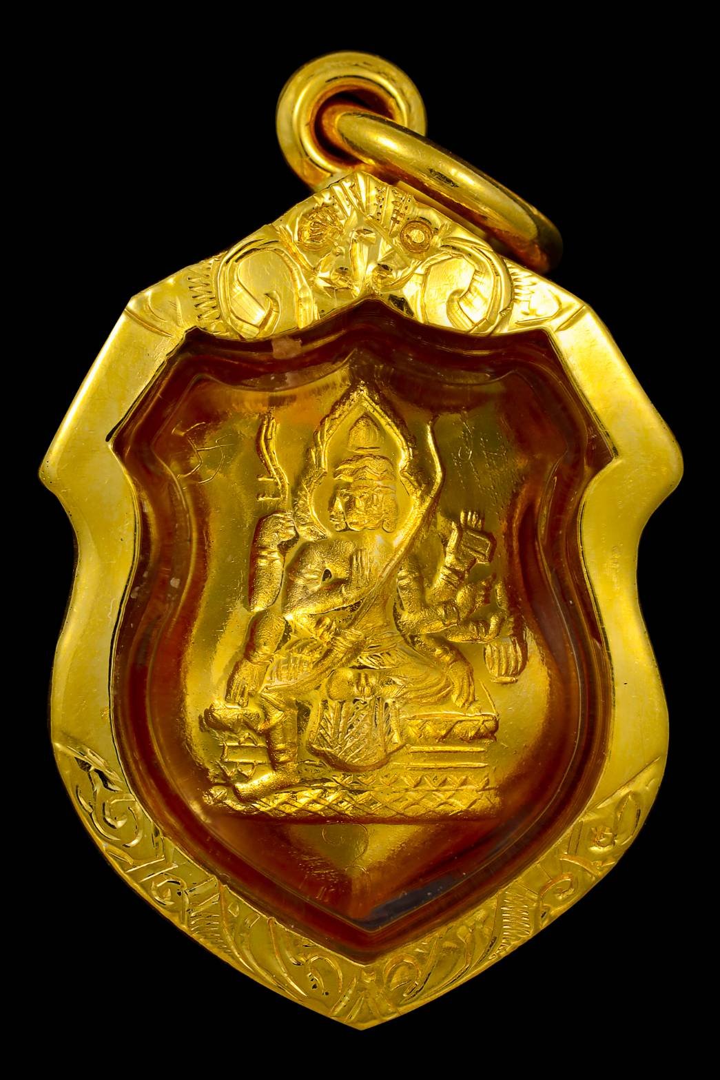  296523 รูปหล่อหลวงพ่อวัดไร่ขิง พิมพ์ลอยองค์ เนื้อทองคำ รุ่น ว.ข 1 จังหวัดนครปฐม