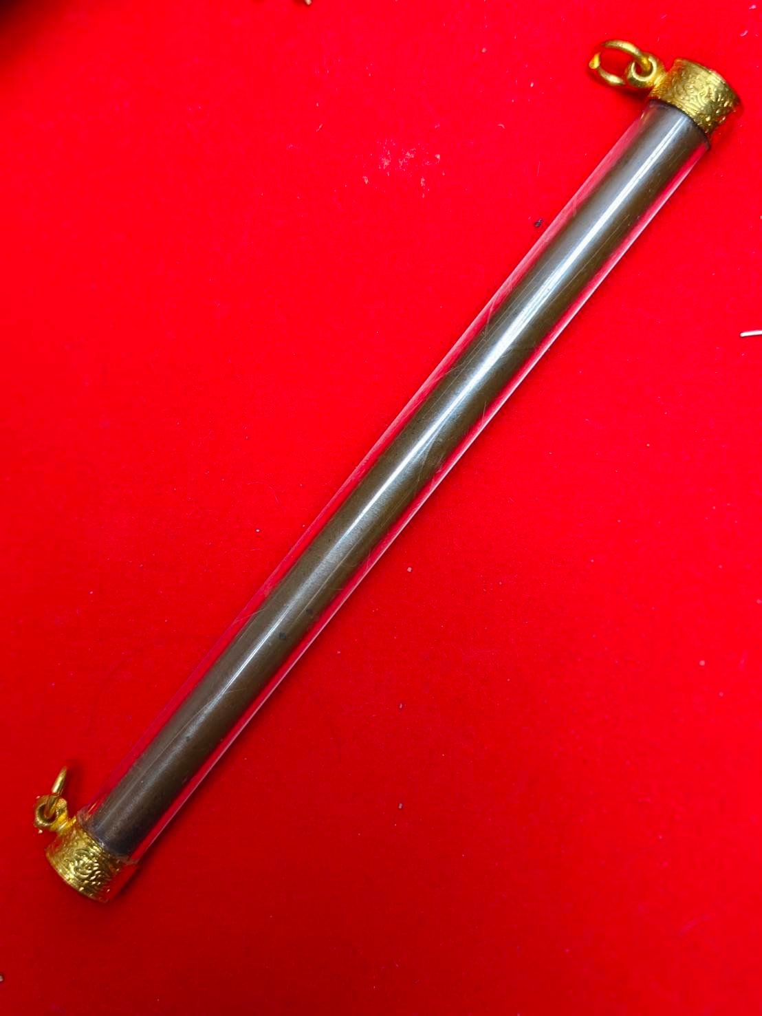 303246 ตะกรุดหลวงพ่อจง  วัดหน้าต่างนอก  เนื้อทองแดง  สร้างปี 2485 - 2490  จ.พระนครศรีอยุธยา