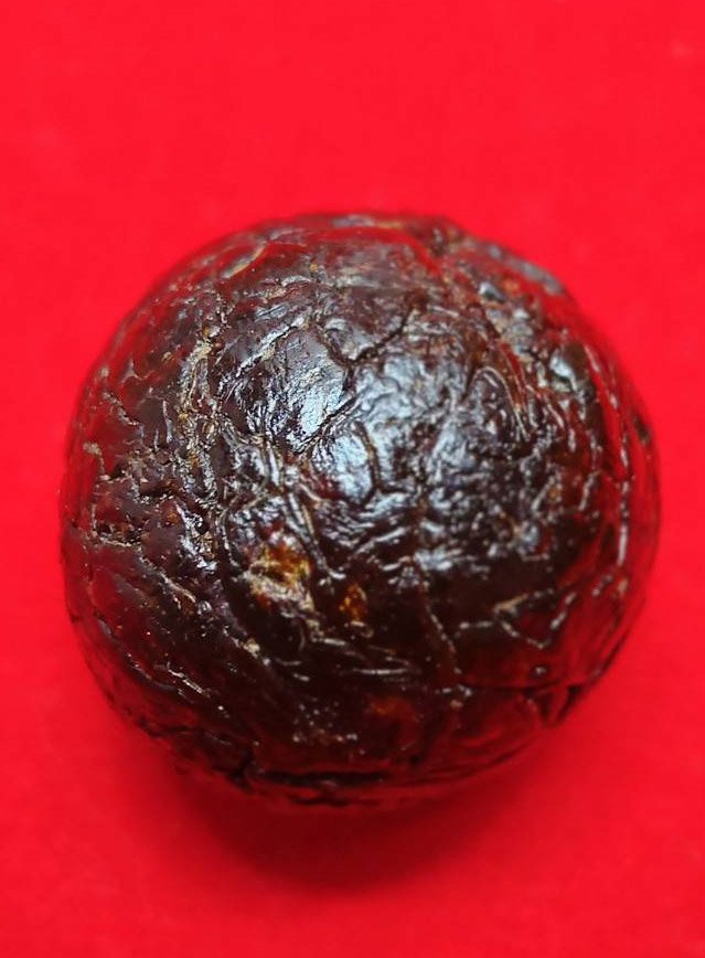 303251 ลูกอมพอกครั่ง  หลวงพ่อทองสุข  วัดโตนดหลวง  สร้างปี 2485 - 2500  จ.เพชรบุรี 