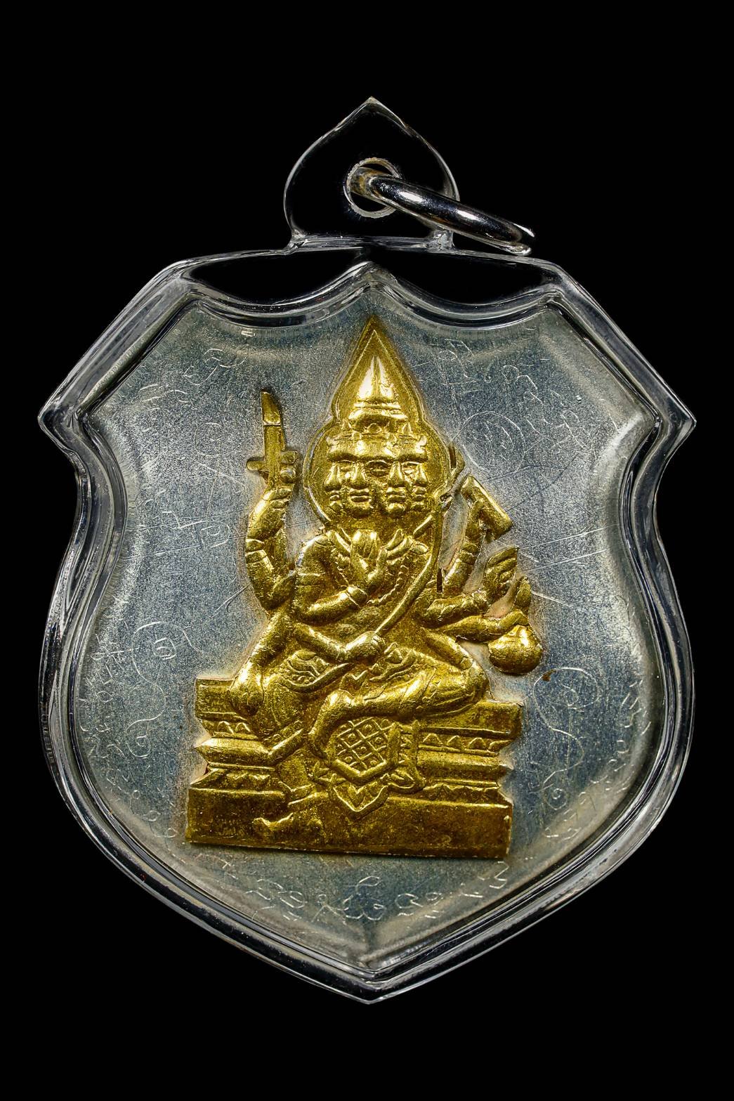 296554 รูปหล่อรูปเหมือน หลวงพ่อเกษม สุสานไตรรัตน์ เนื้อเงินปีพศ. 2530 จังหวัดลำปาง