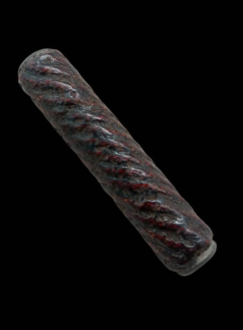 303320 ตะกรุดสาริกา หลวงพ่อเงิน  วัดบางคลาน เนื้อตะกั่ว  พุทธศักราช 2450 - 2460  (นิยม) จ.พิจิตร 