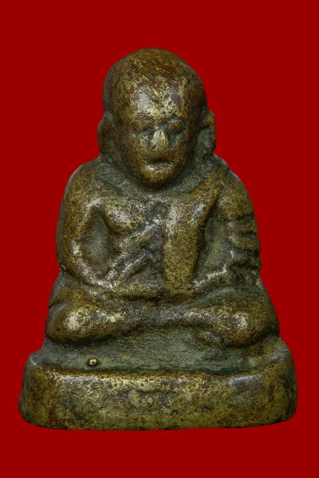 303446 รูปหล่อหลวงพ่อเงิน  วัดห้วยเขน หน้าหนูใหญ่  ปี 2456 เนื้อโลหะผสม จังหวัดพิจิตร