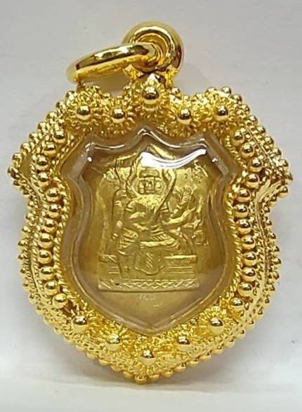 303479 เหรียญโล่ห์เล็ก  หลวงปู่สีห์ วัดสะแก เนื้อทองคำ ปี 2519  จ.อยุธยา