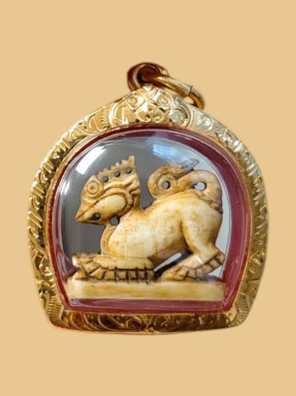 303488 คชสีห์อาจารย์เฮง เนื้องาแกะ พุทธศักราช2430-2453 วัดเขาดิน จ.นครสวรรค์