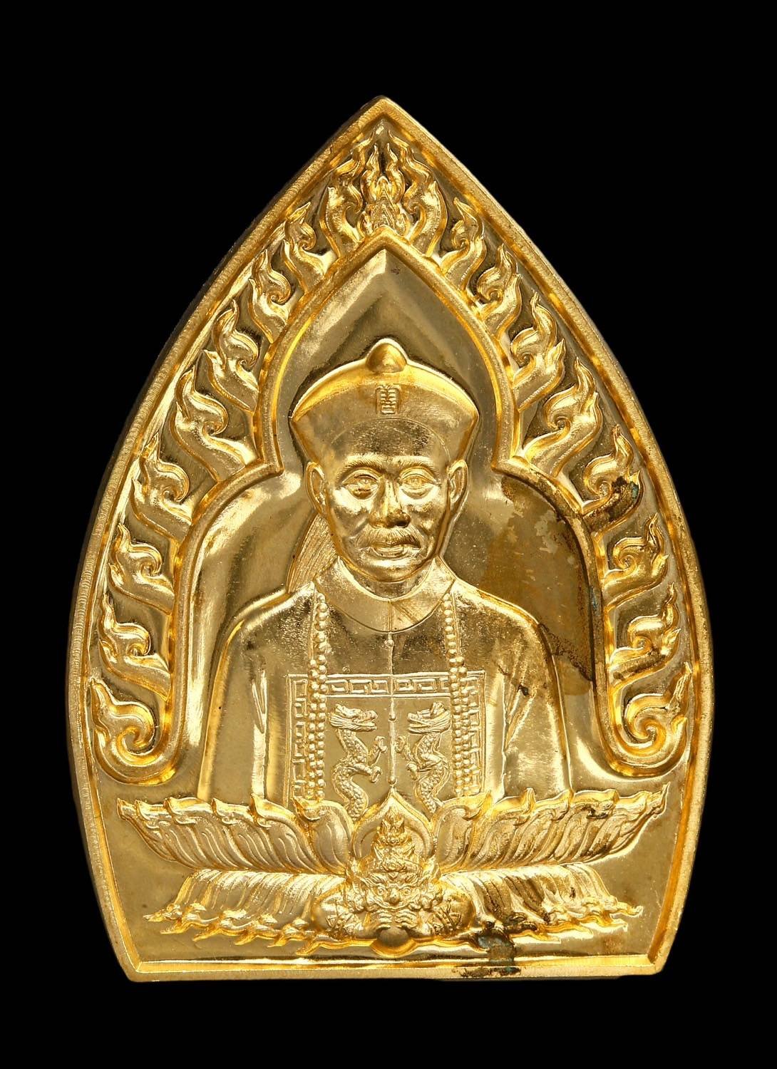 303594 เหรียญพ่อปู่เจ้ายี่กอฮง  รุ่น เจ้าสัว ฟ้าประทานพร  ปี 2563 ออก พลับพลาไชย จังหวัด กรุงเทพมหานคร