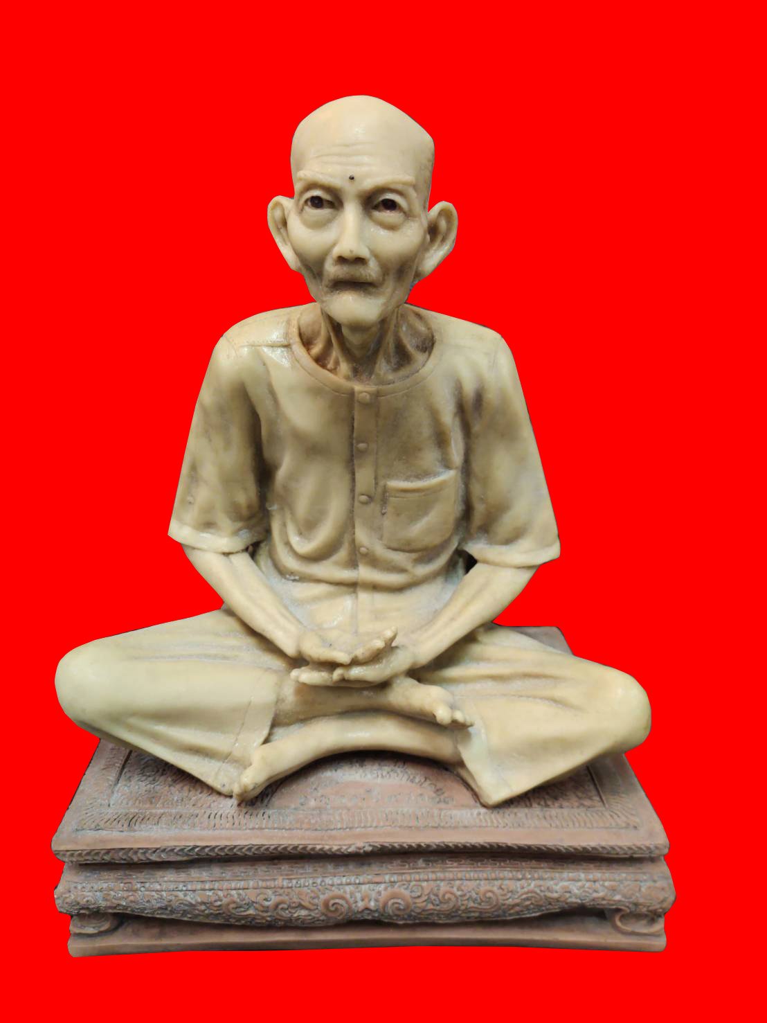 297660 รูปหล่อบูชาแปะโรงสี (อาจารย์โง้วกิมโคย)  รุ่น 2 เนื้อเรซิ่น  ปี 2523 จ.ปทุมธานี 