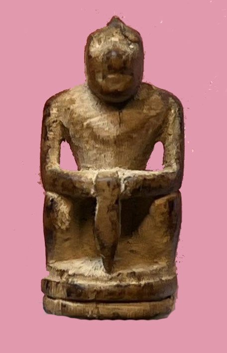 303701 ลิงหลวงพ่อดิ่ง เนื้อไม้แกะ ประมาณ ปี 2480-2495 วัดบางวัว จ.ฉะเชิงเทรา