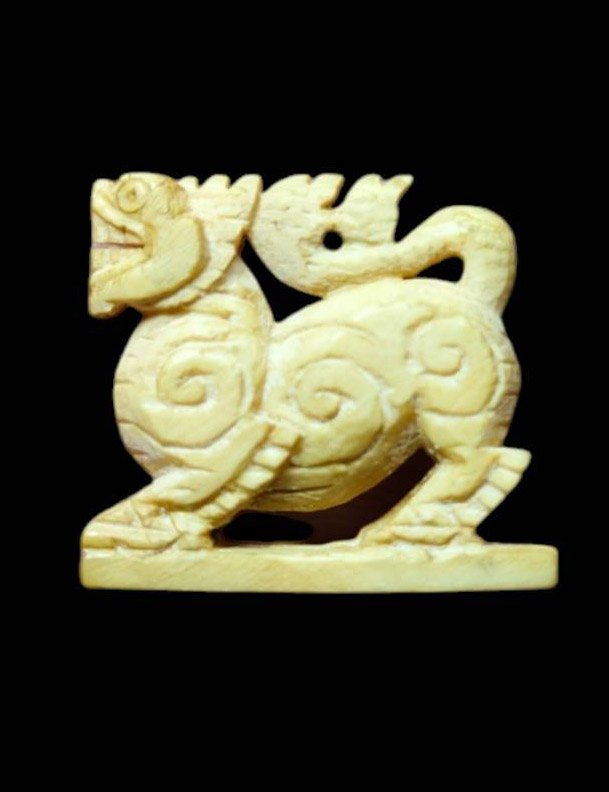 303725 สิงห์งาแกะหลวงพ่อเดิม พิมพ์สามขวัญ พุทธศักราช2470-2494 วัดหนองโพ จังหวัดนครสวรรค์