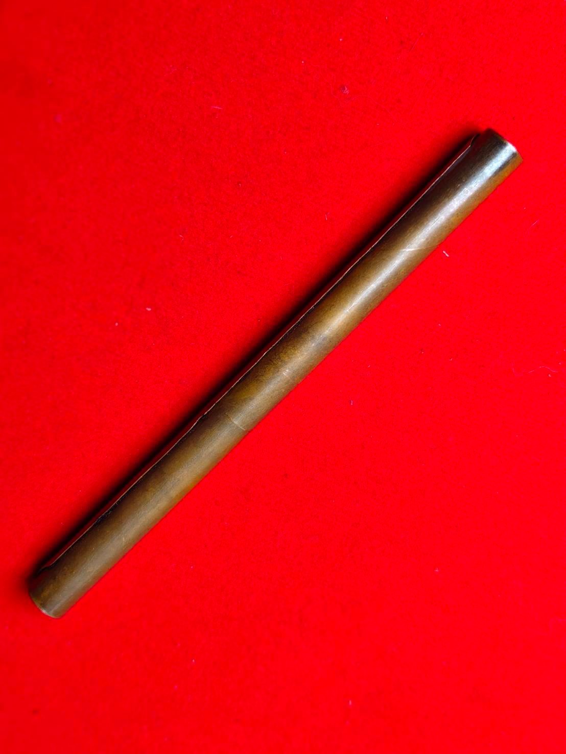 303731 ตะกรุดหนุนดวงคู่ วิรุณจำบัง  เนื้อทองแดง  สร้างปี 2515-2521  หลวงพ่อกวย วัดโฆสิตาราม  (บ้านแค) จ.ชัยนาท 