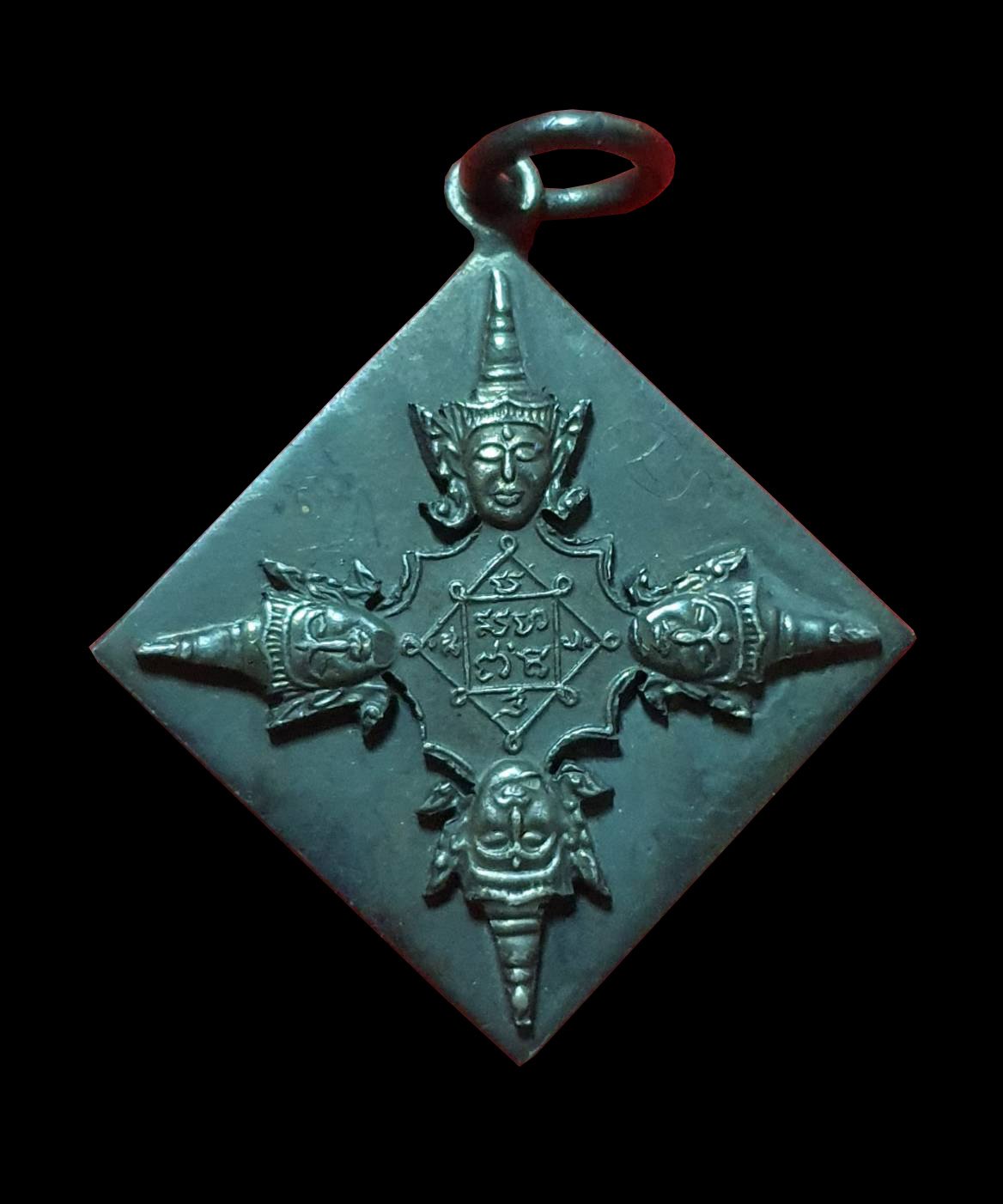 296693 พระพุทธฐานผ้าทิพย์ หลวงพ่อพุ่ม วัดบางโคล่ เนื้อชิน  ปี 2472 กทม.