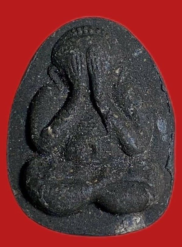 304059 หลวงปู่โต๊ะ วัดประดู่ฉิมพลี  พิมพ์ยันต์ดวงเล็ก ปี 2521 เนื้อผงใบลาน กทม.