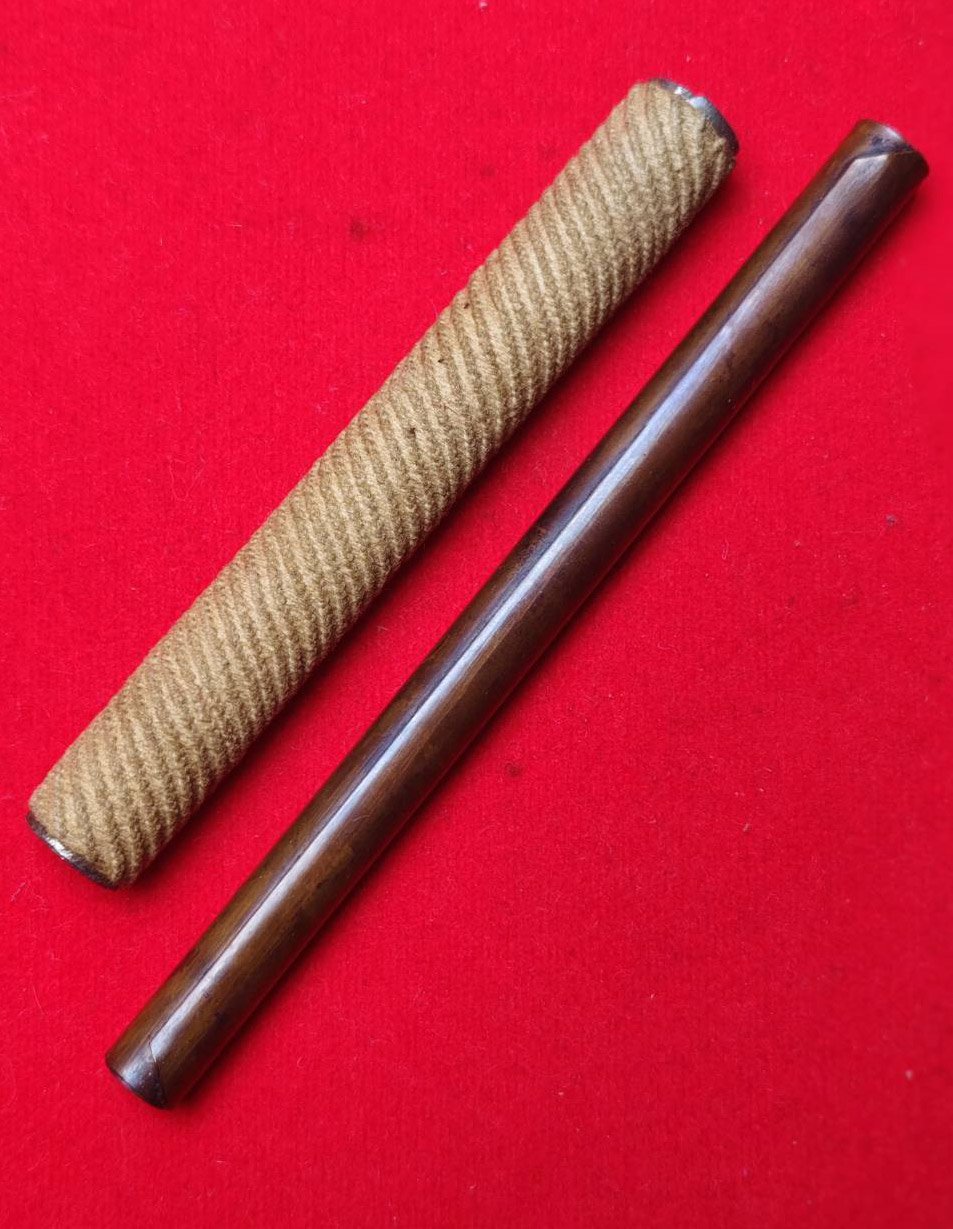 304145 วิรุณจำบังคู่ตะกรุดหนุนดวง  เนื้อทองแดง และตะกั่ว  สร้างปี 2515-2521  หลวงพ่อกวย วัดโฆสิตาราม  (บ้านแค) จ.ชัยนาท 