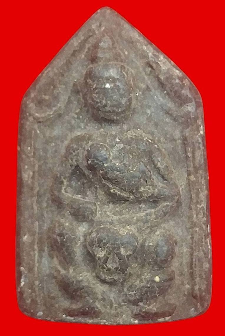 304180 พระขุนแผนนั่งโหงพราย  ปี2500 เนื้อดิน (หลังยันต์) ล.พ.กวย  วัดโฆสิตาราม จ.ชัยนาท