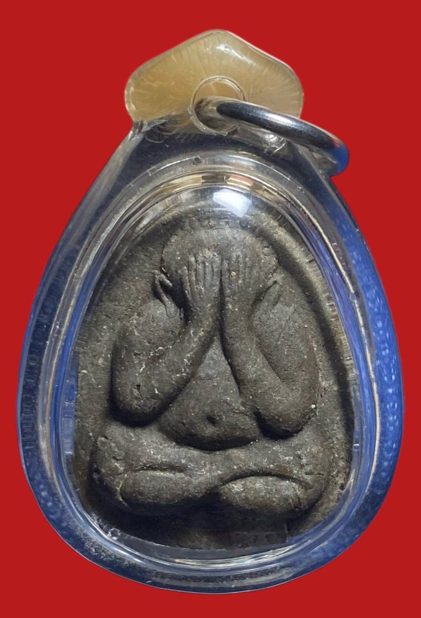 304216 พระปิดตาหลวง  ปู่โต๊ะ วัดประดู่ฉิมพลี  รุ่นปิดตายันต์ดวงเล็ก  ปี 2521 เนื้อใบลาน กทม.