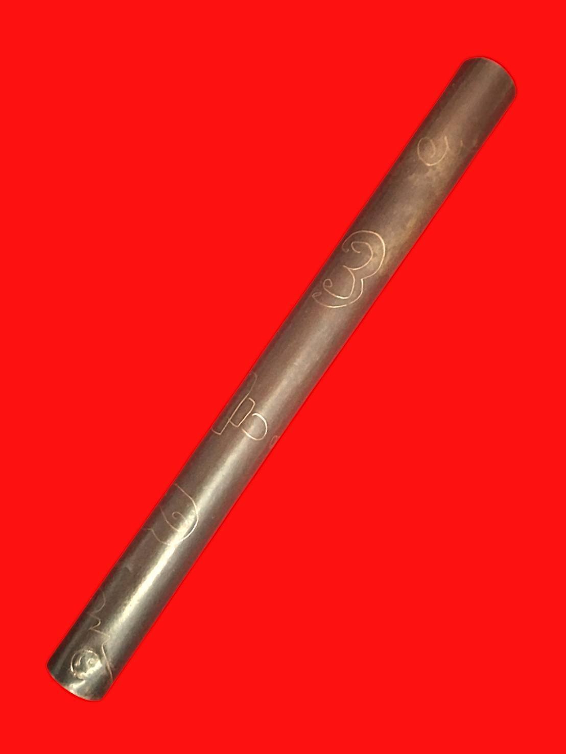 304226 ตะกรุดโทนมหาอำนาจ  หลวงปู่ทิมปลุกเสก  วัดไผ่ล้อม เนื้อทองแดง  (จานนอก) ตอกโค๊ตหัวท้าย  พุทธศักราช 2513 จ.ระยอง