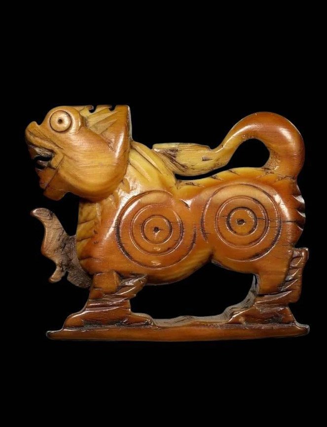  304236 สิงห์หลวงพ่อหอม เนื้องาช้าง พุทธศักราช 2500-2520 วัดชากหมาก จ.ระยอง