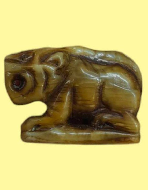 304243 เสือสาริกาหลวงพ่อเฮง เนื้องาแกะ พุทธศักราช2430-2453 วัดเขาดิน จ.นครสวรรค์