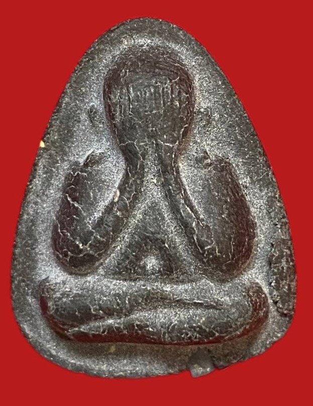 304259 หลวงปู่โต๊ะ วัดประดู่ฉิมพลี  พิมพ์ ปิดตาปลดหนี้  หลังยันต์ตรี ปี2521  เนื้อใบลาน กทม.