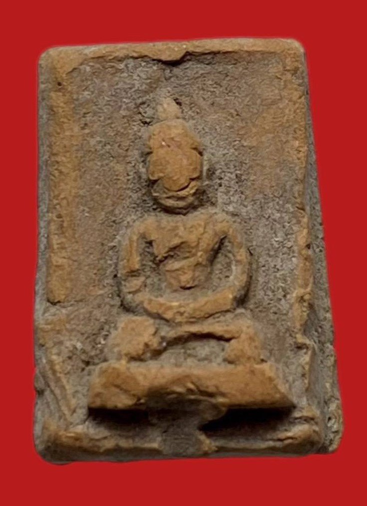 304356 คุณแม่บุญเรือน  พระสมเด็จมงคลมหาลาภ  พิมพ์สมาธิเล็ก  ปี2499 เนื้อดิน  วัดสัมพันธวงศารา  กทม.