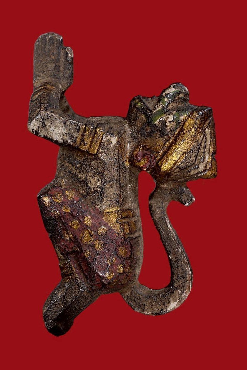 304427 หนุมานถวายบังคม หลวงปู่บุญ วัดกลางบางแก้ว เนื้อไม้แกะ จังหวัดนครปฐม