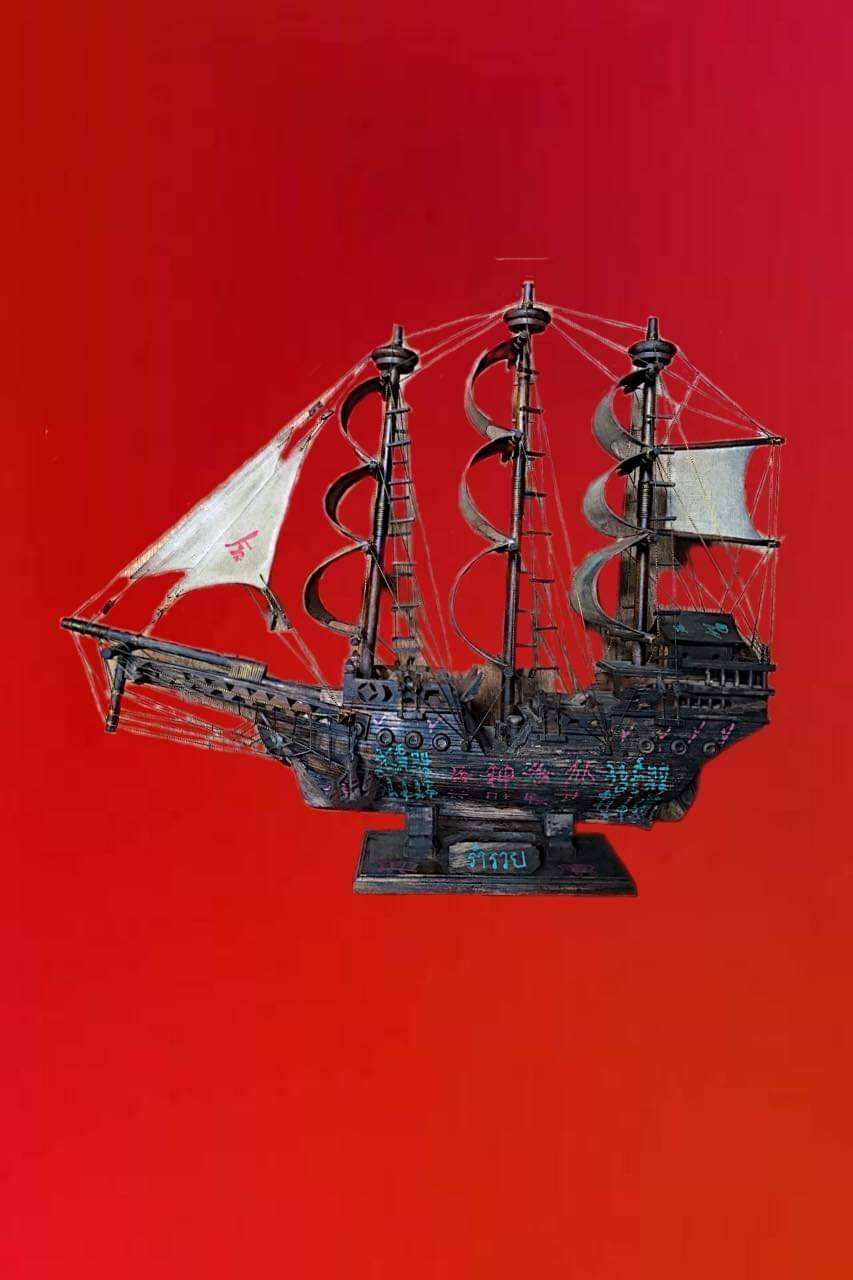 (295897) ผ้ายันต์ฟ้าประทานพร เซียนมือ 10กา หมึกทอง อาแปะโรงสี รูปวาดเสือ ปี2511-18 จ.ปทุมธานี