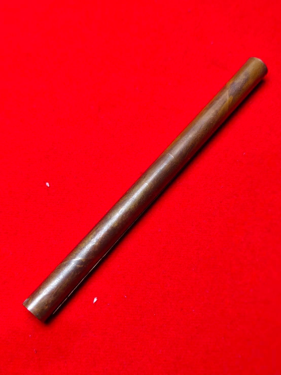 304498 ตะกรุดหนุนดวงคู่ วิรุณจำบัง เนื้อทองแดง  สร้างปี 2515-2521  หลวงพ่อกวย วัดโฆสิตาราม  (บ้านแค) จ.ชัยนาท 