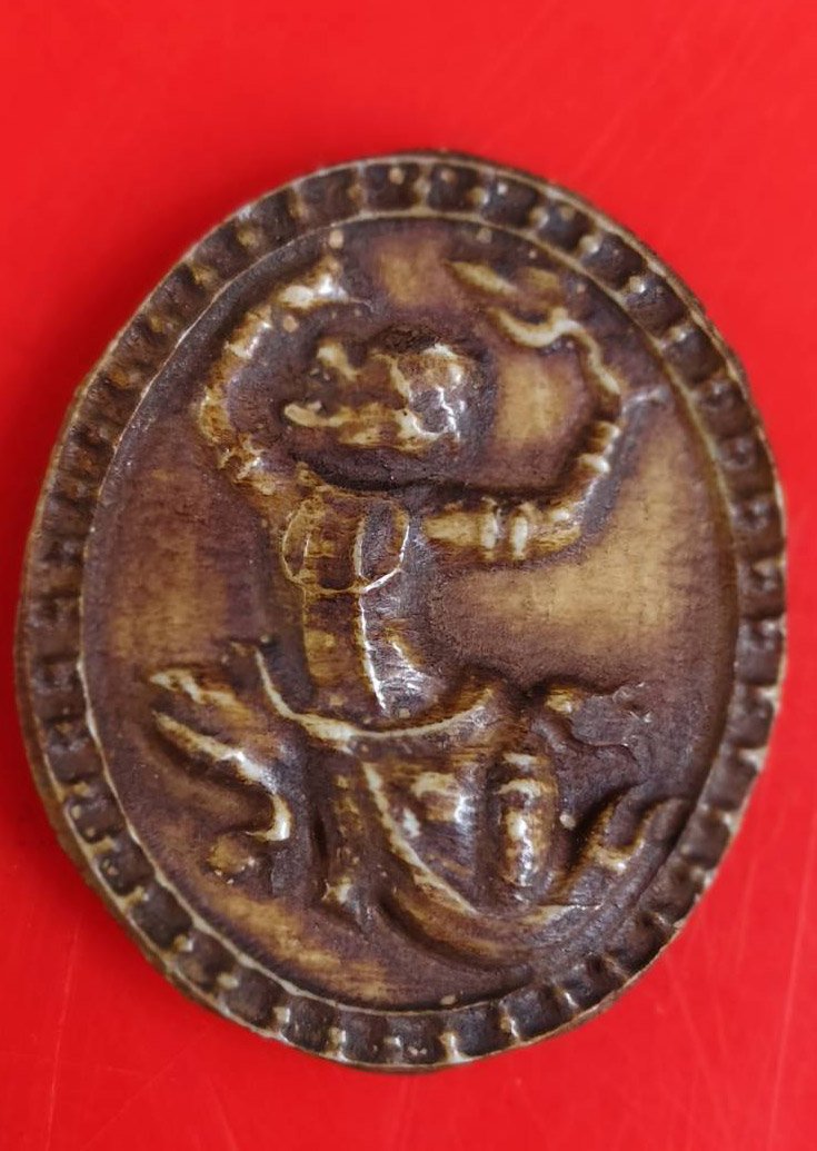 304646 หนุมานหลวงพ่อกวย  พุทธศักราช 2504- 2515  หลังจารยันต์นะโมพุทธายะ  วัดโฆสิตาราม (บ้านแค) จ.ชัยนาท 