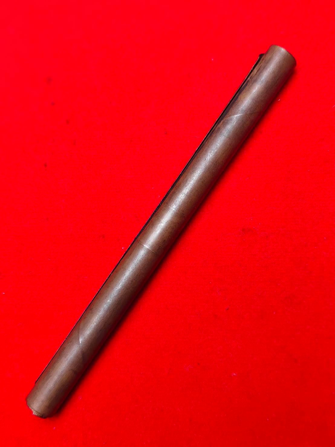 304734 ตะกรุดหนุนดวง คู่วิรุณจำบัง   เนื้อทองแดง  สร้างปี 2515-2521  หลวงพ่อกวย วัดโฆสิตาราม  (บ้านแค) จ.ชัยนาท 